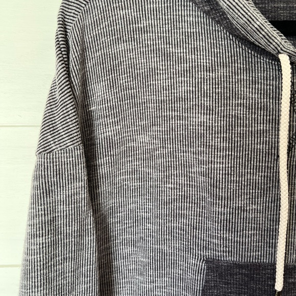 Out From Under for Urban Outfitters Cropped Ribbed Hooded Sweatshirt - Picture 3 of 5